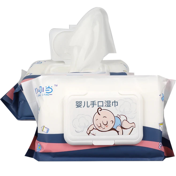 China Manufacturer High Quality Wholesale 80pcs Private Labels Plain Baby Wipes Disposable Wet Towels