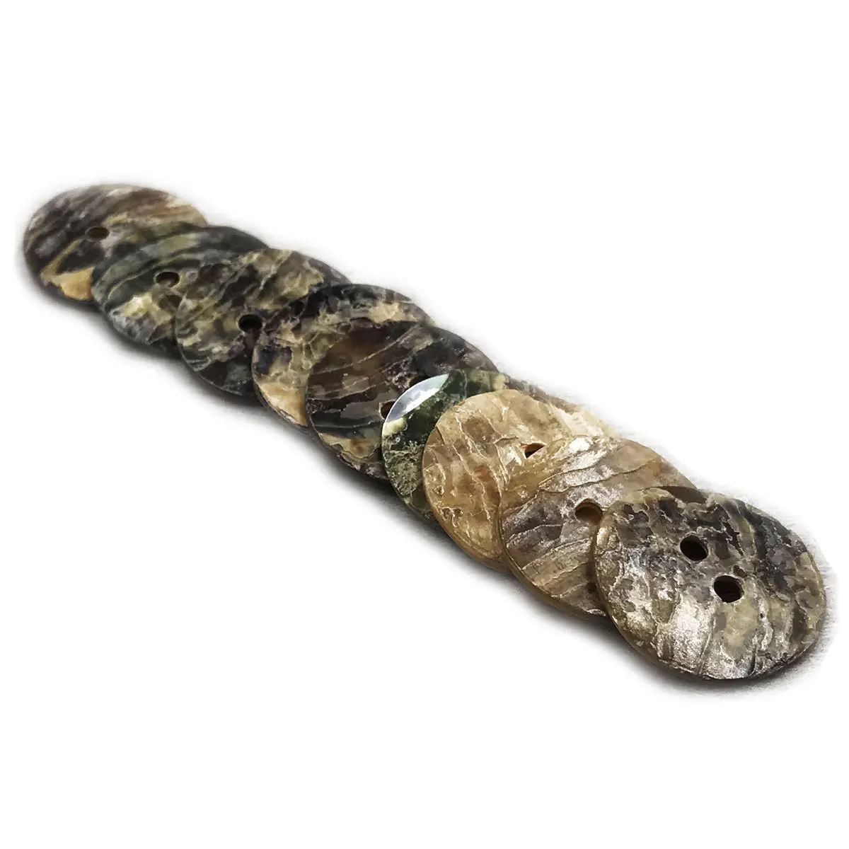 shell button texture bright color surface two hole thickness shell buckle for shirt