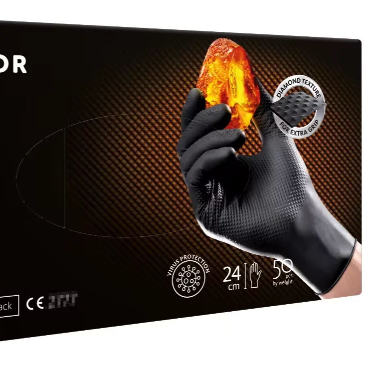 Glove Nitrile Black Gogrip of Mechanical Work