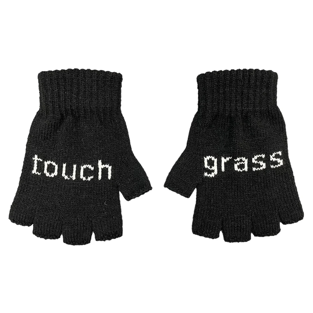 fingerless custom gloves with logo