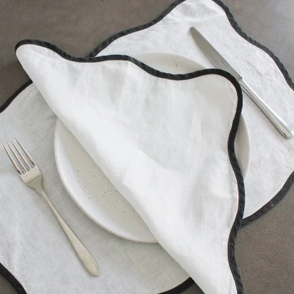 rts products wholesale factory direct fabric napkins hotel tablecloth table mat set beautiful handmade printed table mats