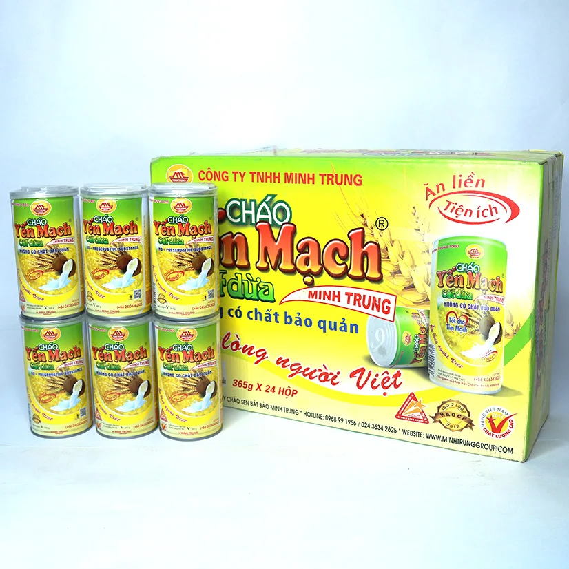 Instant Soup - Canned Oats Grain Instant Porridge with Coconut Milk (No preservative) from Vietnam