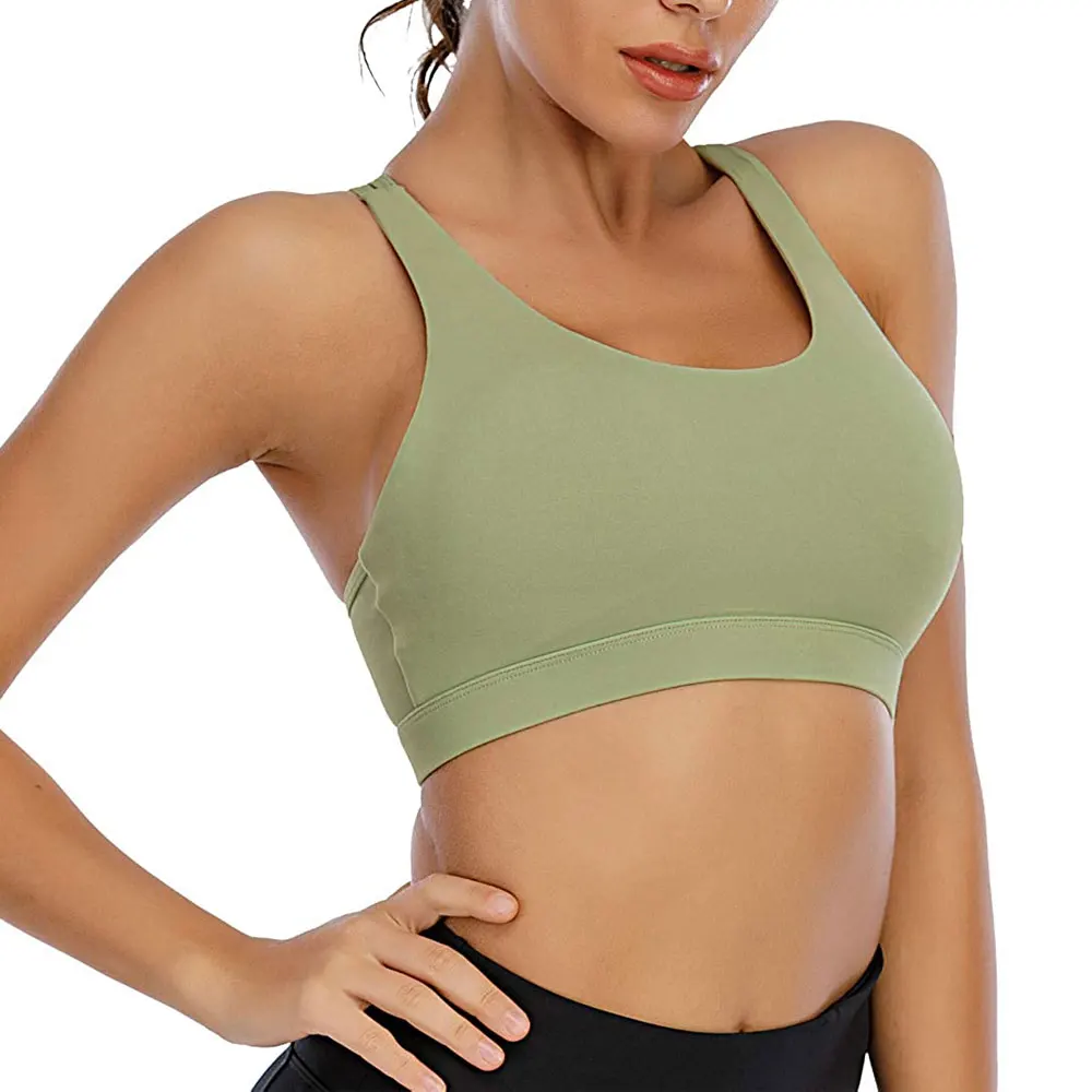 New Model Look Fitness Gym Wear Top Mesh One Shoulder Crop Sports Bra Yoga Bra For Women Workout Sports Bra made in Pakistan