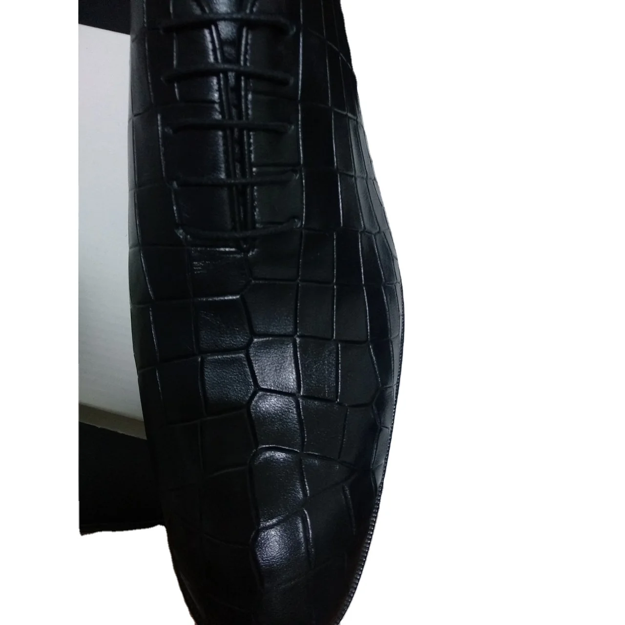 Лучшая Мужская официальная обувь высокого качества из натуральной кожи с узором крокодиловой легкая и круглая стелька EVA для осени