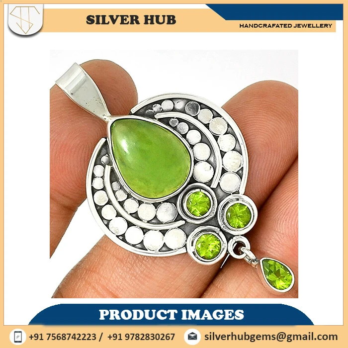 Coolest 925 Sterling Silver Peridot Pendant Jewelry For Sale At Best Price