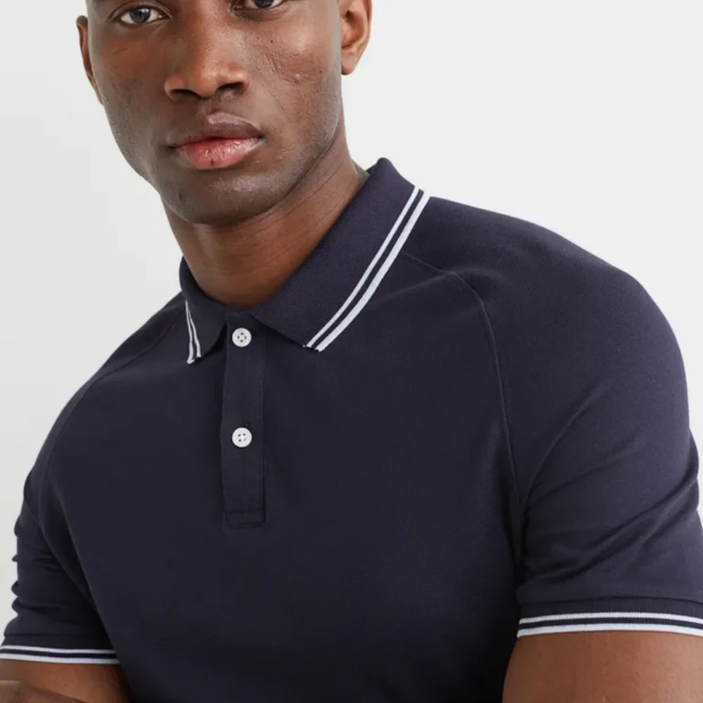 Summer Top Quality Cotton Polo T-Shirt Men Solid Color Collar Design T-shirt Casual Wear Classic Men Clothing Tops Tee Shirt