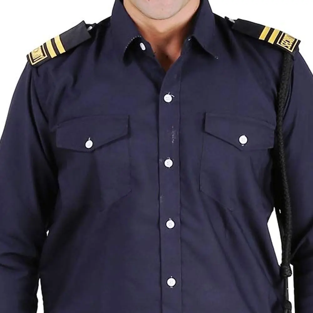 Custom Factory Price blue design Warden Staff Work wear Security Guard Uniform Men Jacket and Trousers Sets