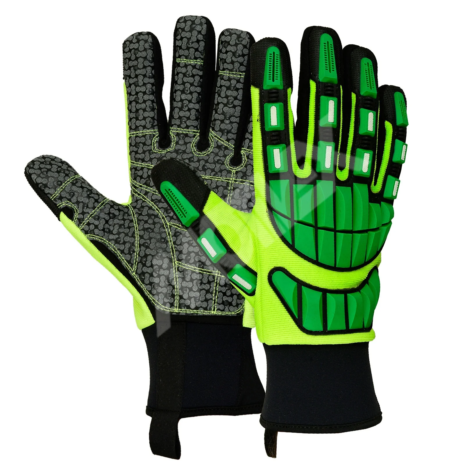 Mechanic Gloves Impact Mechanical TPR Work Wholesale Manufacturer Cotton Customized Logo Safety Gloves Oilfield Mechanics Gloves