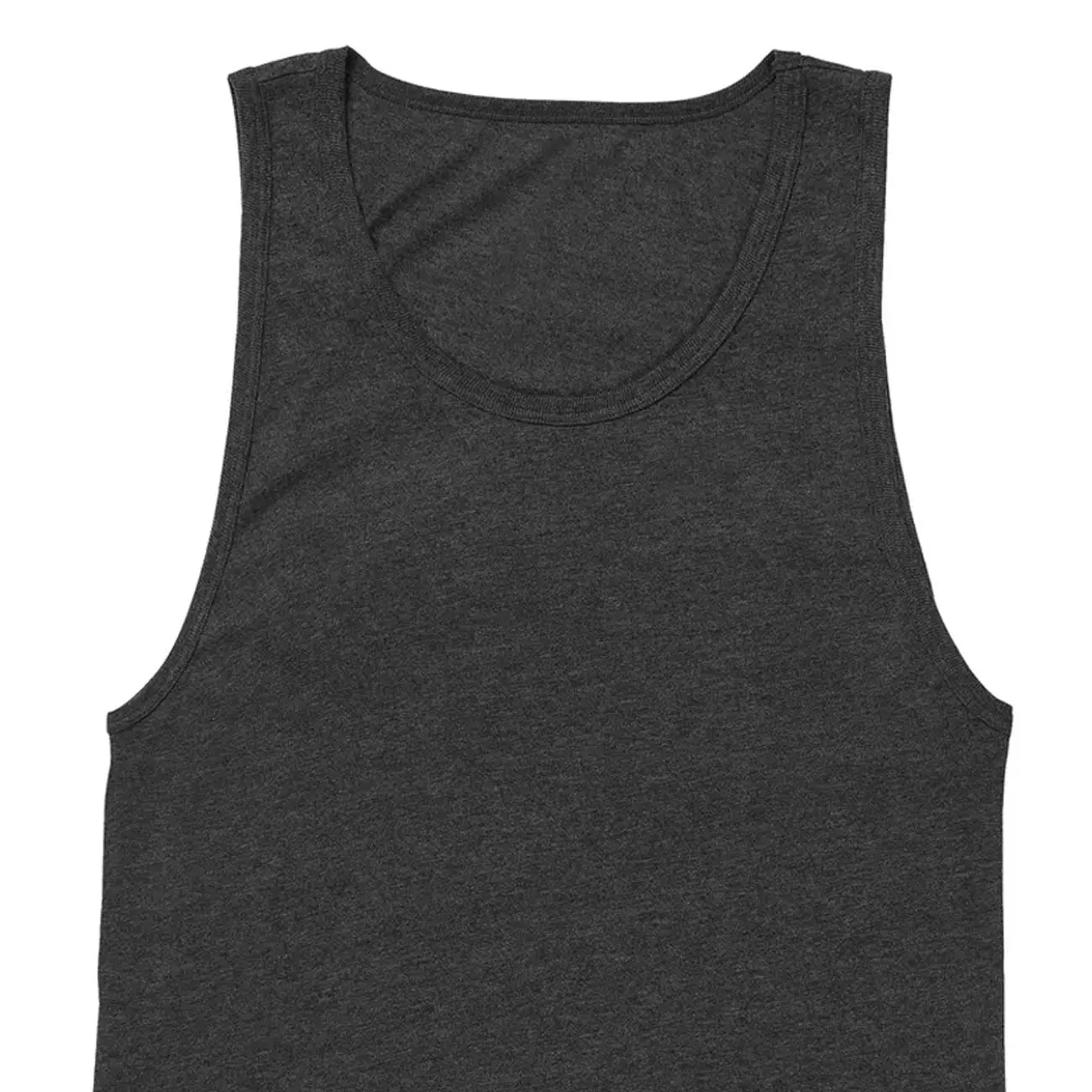 Solid Tank Tops - Relaxed and Comfortable Cotton-Blend Tank with Scoop Neck - Fitness T-Shirt Athletic Bodybuilding Muscle Tee