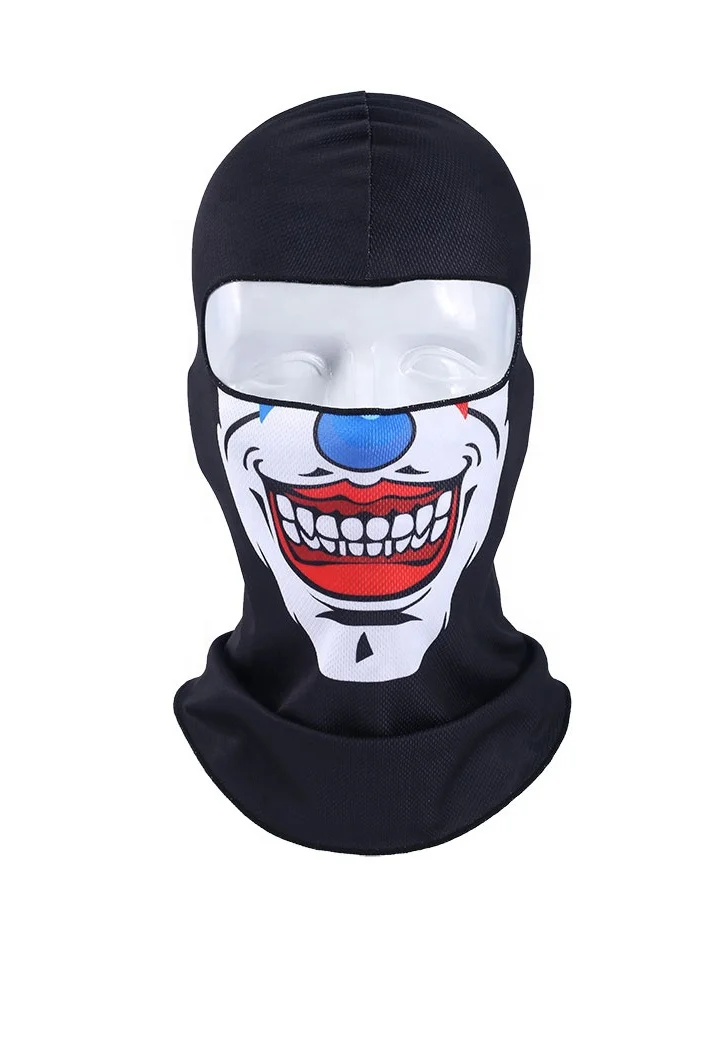 Custom Print Full Face Motorcycle Balaclava Skull One Hole Ski Mask in Fleece for Cycling and Sports