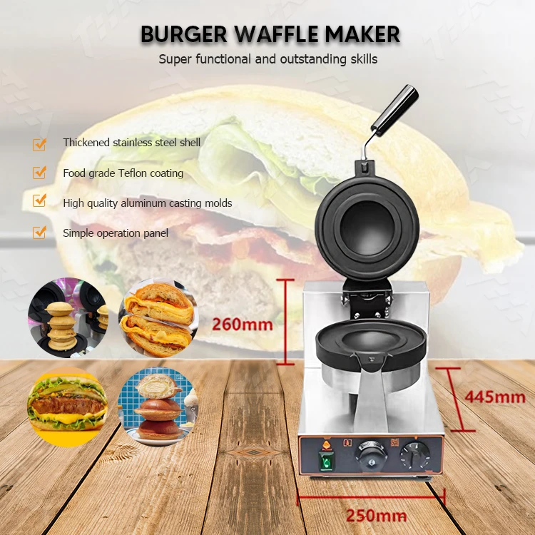 Cooking Grill Gas king Machinery Box Mcdonalds ufo Sealing Toaster Patty Making Price Egg Frying Waffle Ice Cream Burger Machine