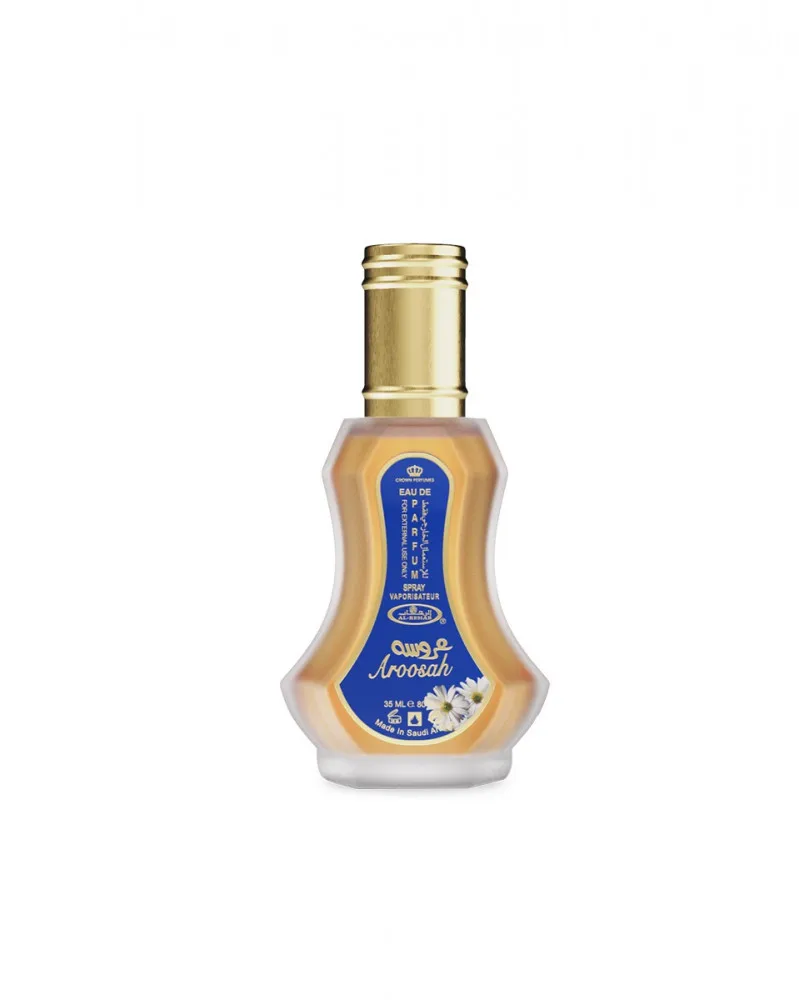 Eau de Perfume AROOSAH by Al REHAB 35ML Arabic Man Oud Attar Oriental Dubai Arabic Halal perfumes