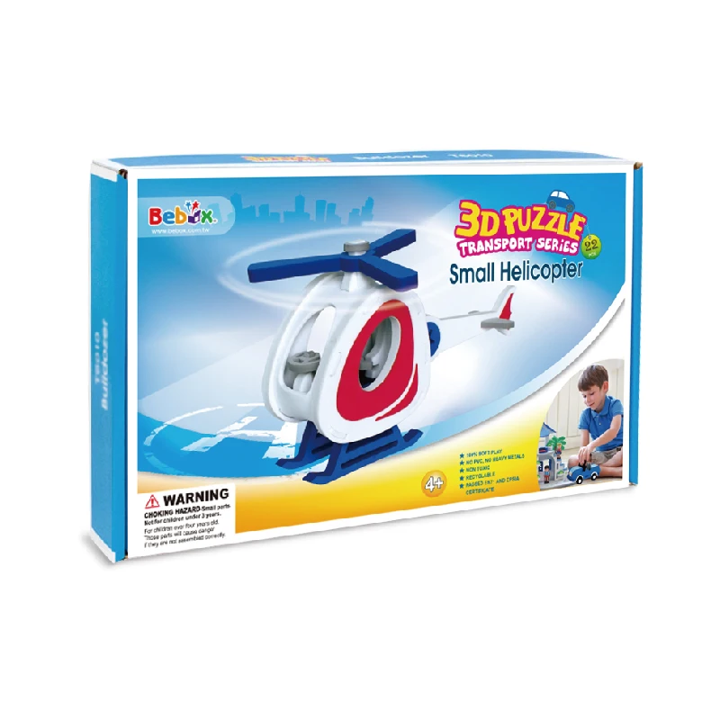 Colorful eva foam educational 3D diy toy helicopter