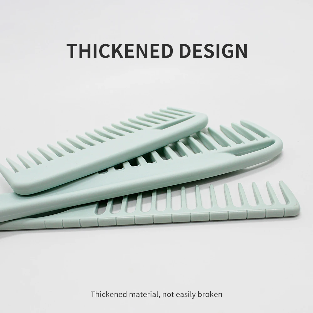 Custom Logo Wide Tooth Detangling Hair Styling Cutting Comb Hair Set Anti Static Heat Resistant Barber Wide Tooth Comb