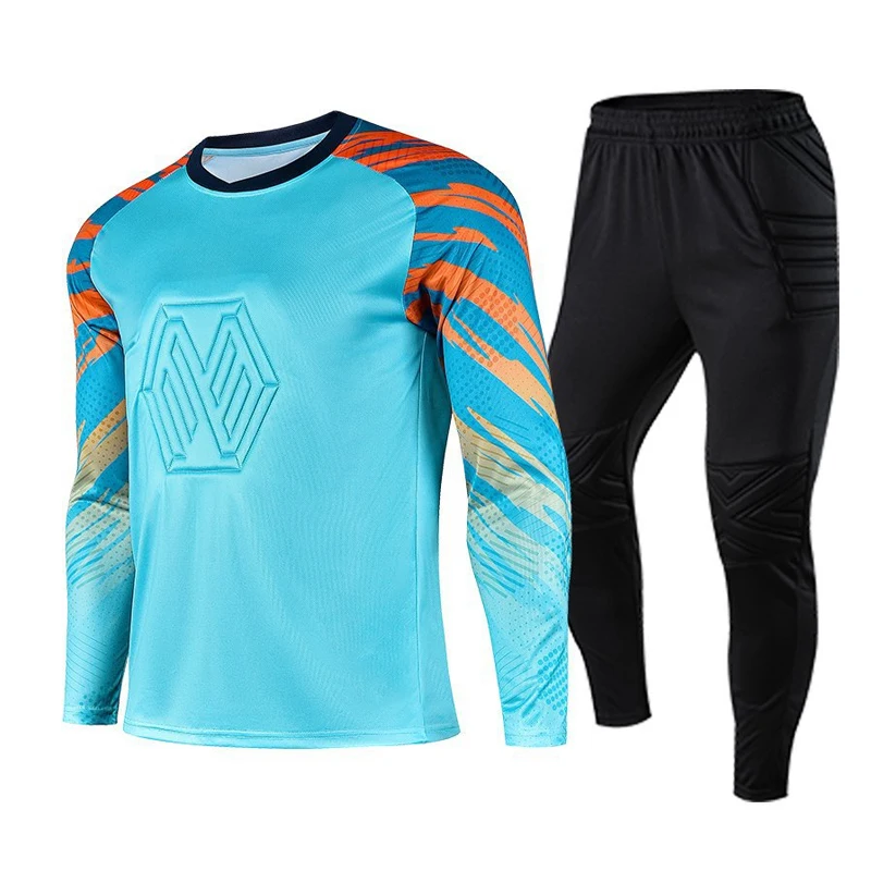 Custom Sublimation Design Training Goalkeeping Kits Goalkeeper Uniform Set Padded Uniform Football Mens Soccer Tracksuit Wear