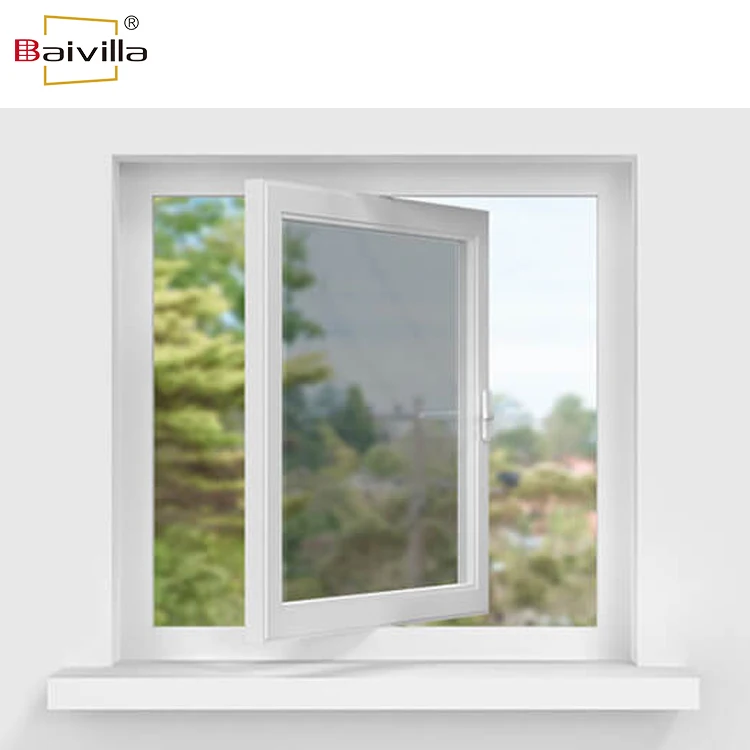 Новый дизайн upvc стеклянная Поворотная оконная система ПВХ вертикальные поворотные окна