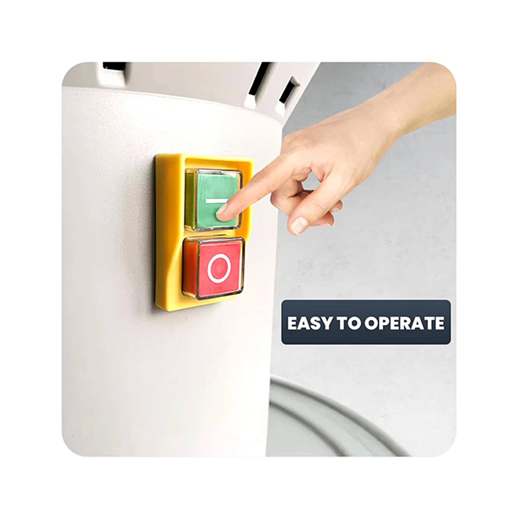Compact Feed Crusher EUROMILL-50P Plastic Bucket 50L Capacity Easy to Use Grain Mill with On/Off Button