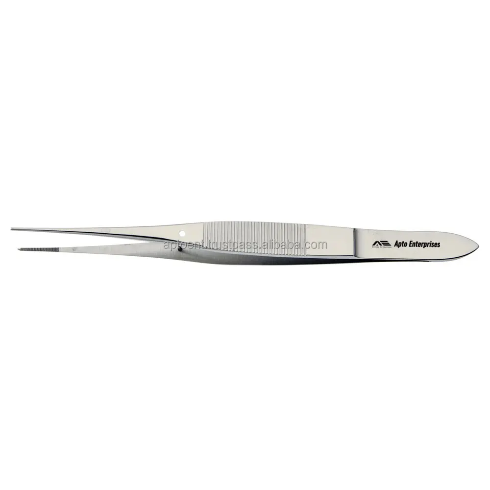 Delicate Tissue Forceps With 1X2 Fine Teeth And Stabilizing Pin For Precision Surgical Manipulation And Secure Tissue