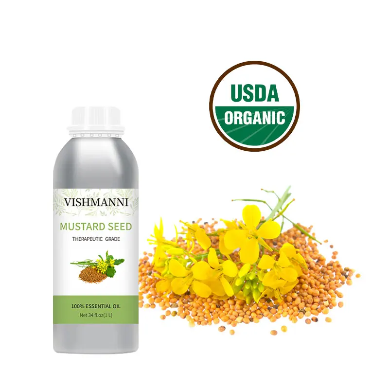 Unrefined, Organic Mustard seed Oil 100% Pure & Natural, Cold Pressed, No GMO, for Skin, Hair, Health, Bulk price,1 Kg