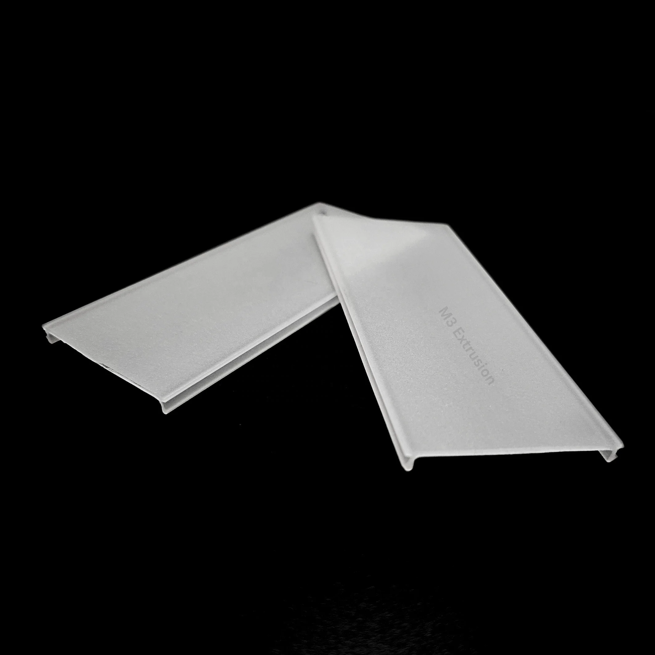 Customised PMMA Acrylic Signage Dome Light Diffuser LED Linear Lampshade Extrusion Profile Matte Frosted Transparent Prism