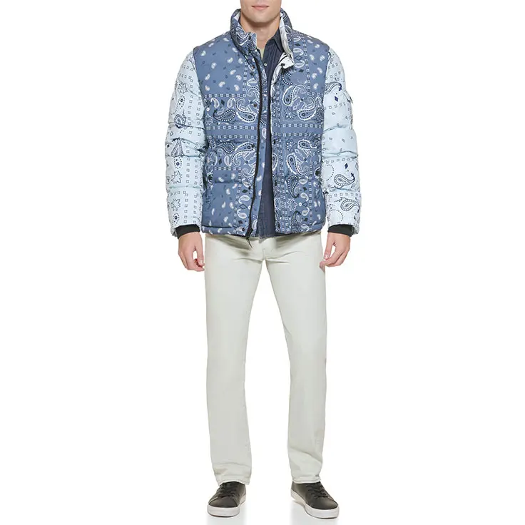 Causal Men Winter Latest Design Padded Bubble Puffer Jackets New Arrival Long Sleeve Puffer Men Jacket