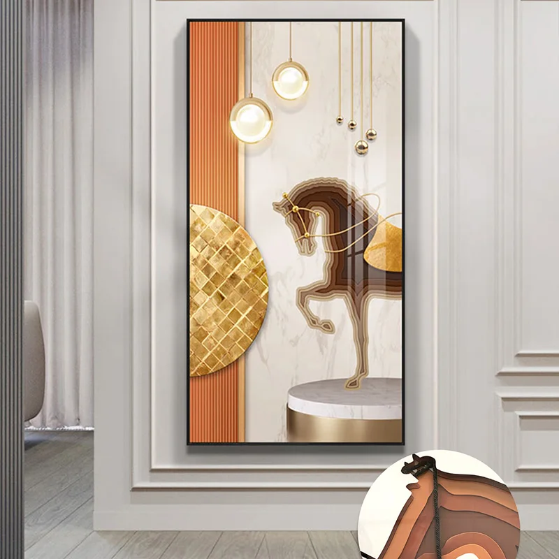 Hot Selling Modern Home Wall Decor Geometric Abstract Art on Canvas Watercolor Medium Showcasing Personalized Beauty