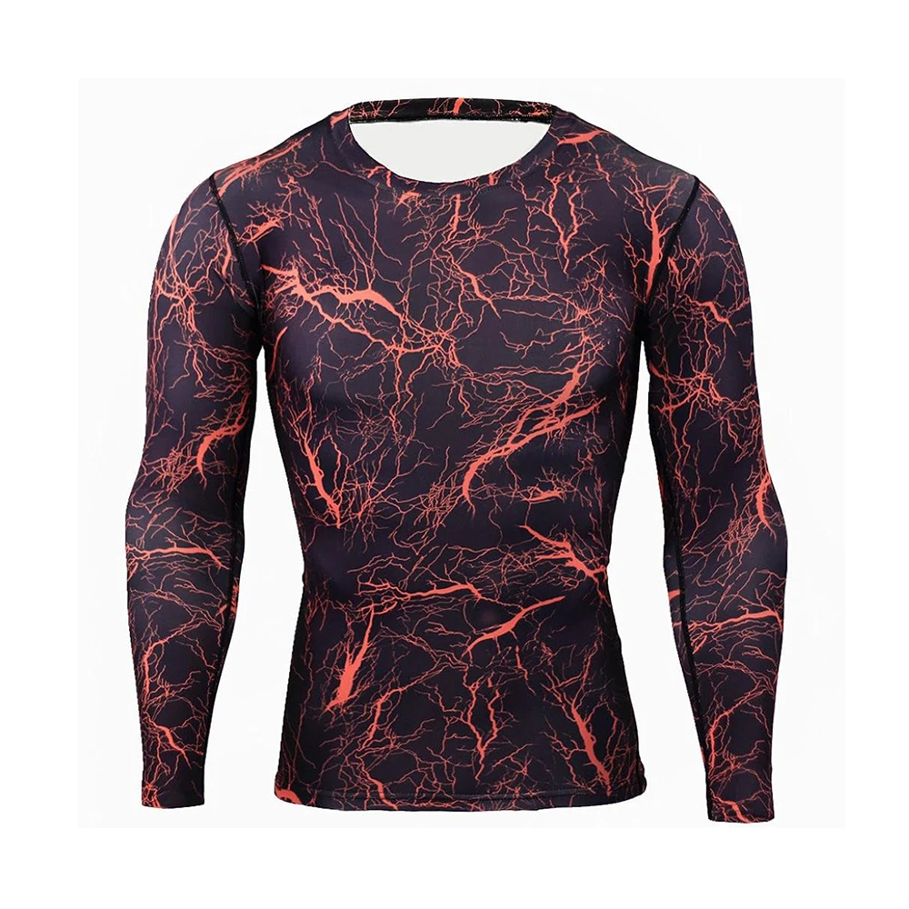 High Quality Custom Rash Guard with logo Breathable Long Sleeve Rash Guard Shirt Men Compression Shirts