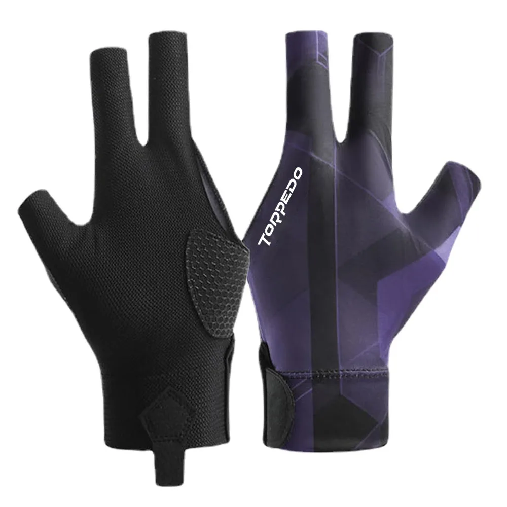 High Quality Breathable Competitive Price 3 Finger Billiard Gloves snooker Gloves pool gloves for professional table player