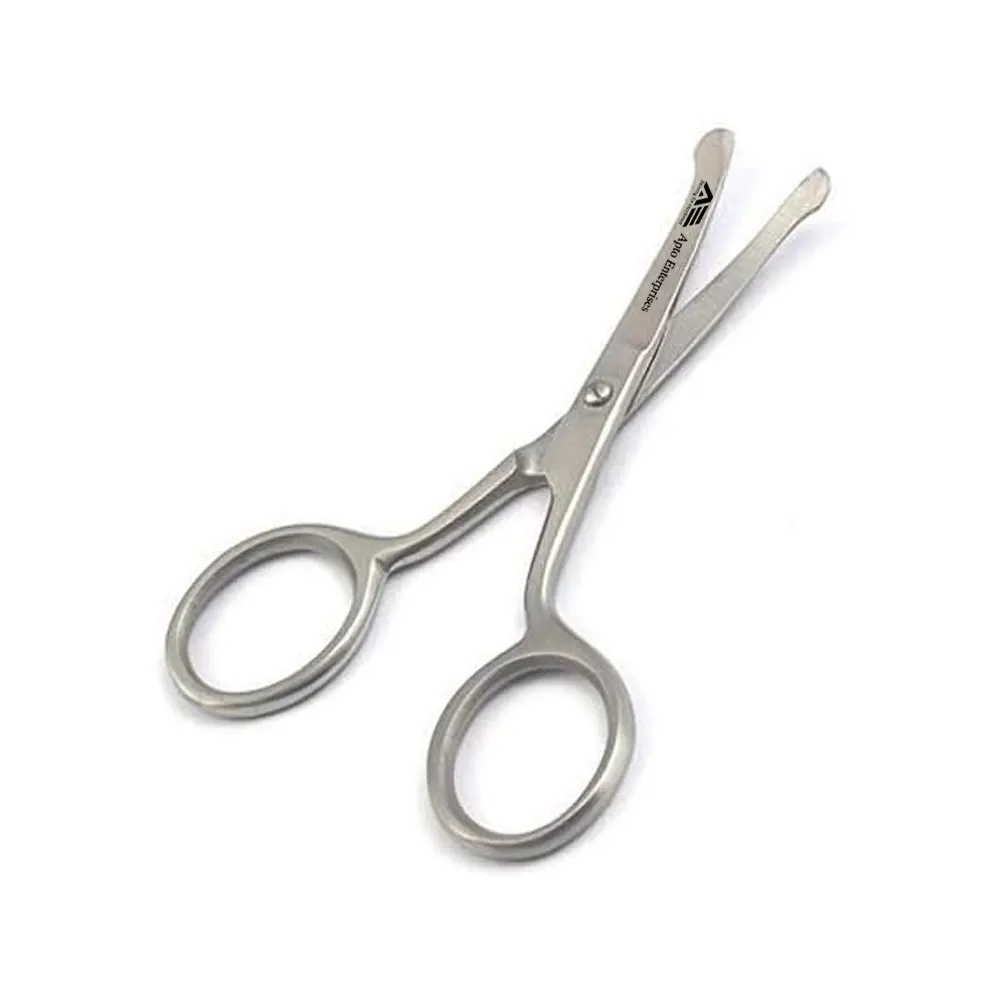 Scissors Stainless Steel Applique Scissors Spring Action Eyebrow Trimming Curved Micro Scissors