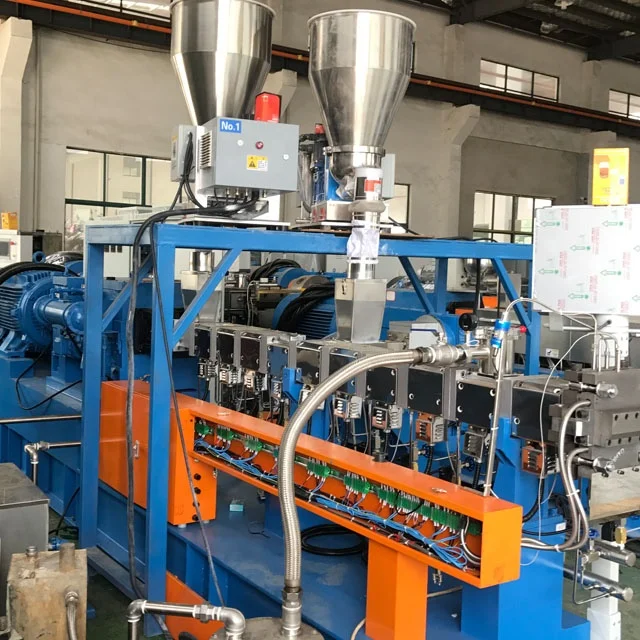 Twin Screw Compounding Plastic Extruder PP/PE/PC/ABS with Pigment Color Masterbatch Granules Making Machine