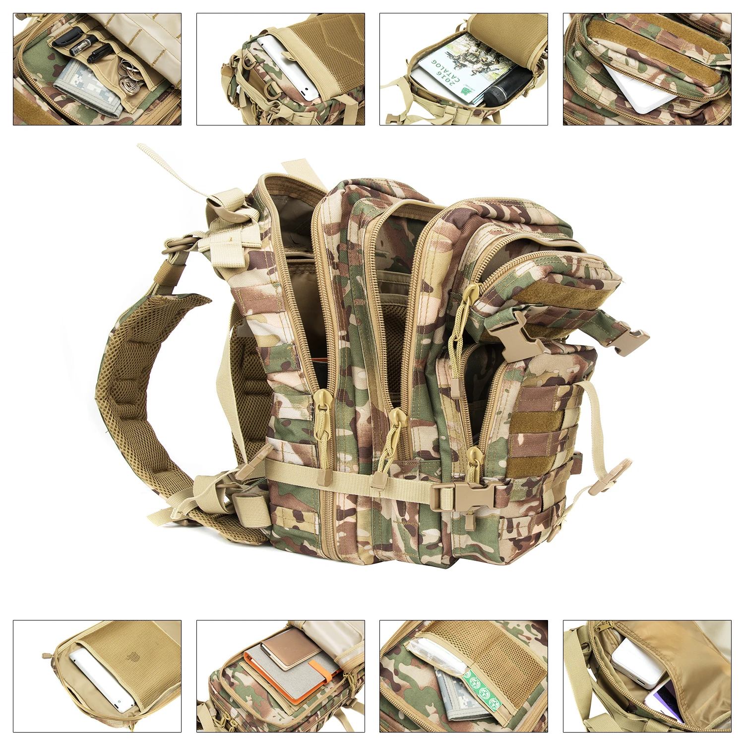 Tactical Assault Pack Backpack Molle Bug Out Bag Backpacks Small Rucksack for Outdoor Hiking Camping Trekking Biking