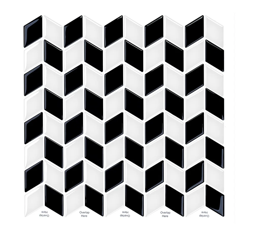 waterproof tiles mosaic wall sticker kitchen bathroom toilet self adhesive anti oil pvc wallpaper heat resistance wall decor