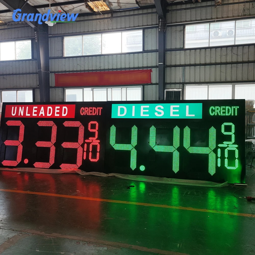 Custom Digital Display Temperature LED Gas Station Petrol Price Sign