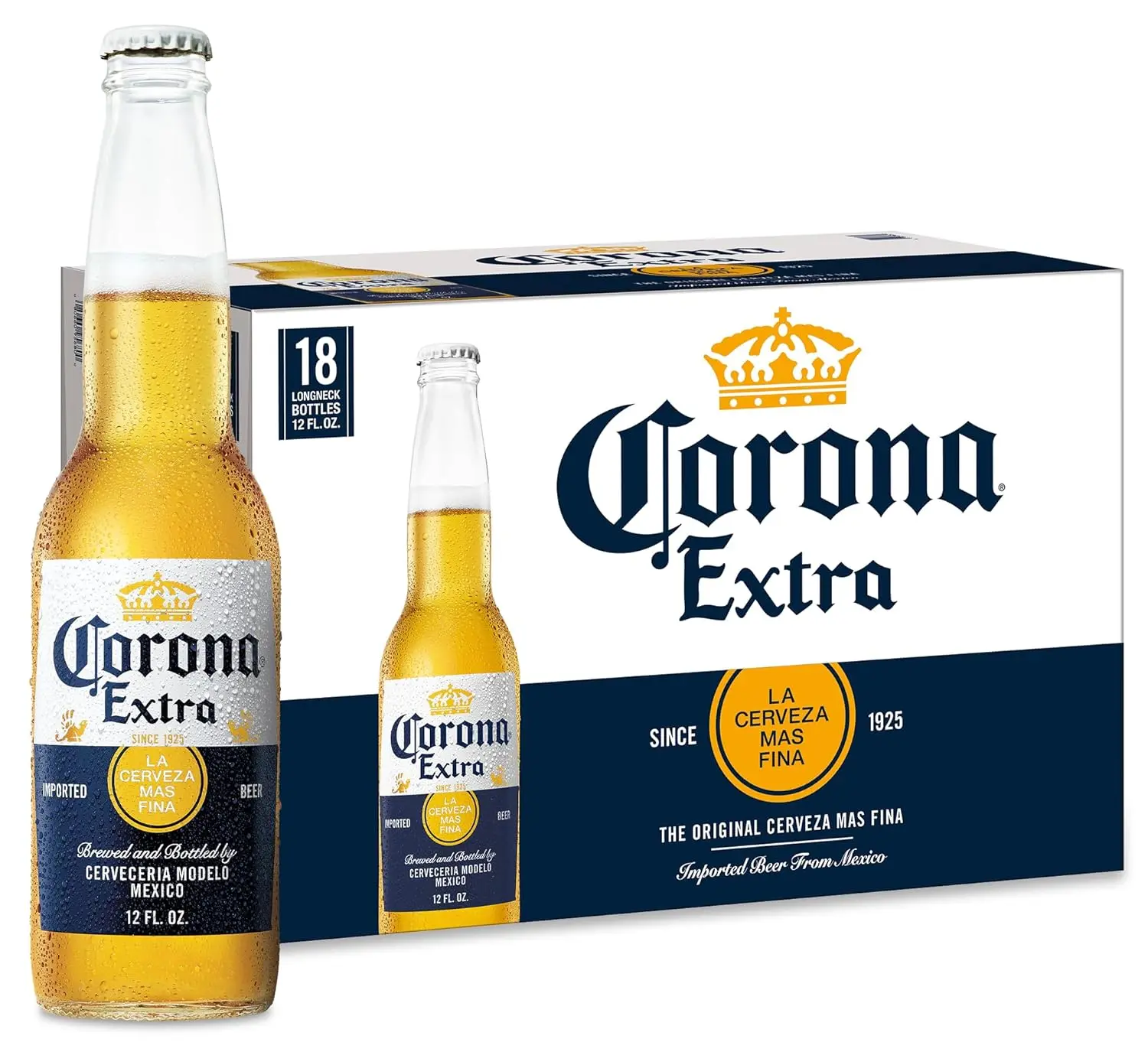 Корона дополнительное импортное пиво 18 pk 12 floz бутылки 4.6% ABV