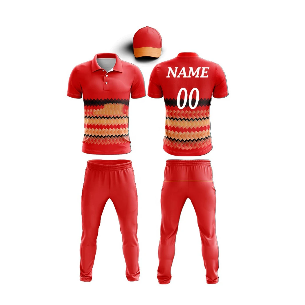 2022 New Customized Sports T Shirt Cricket Uniform Set New Design Cricket Uniform Jerseys Set