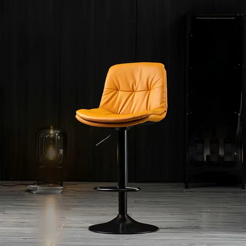 JBY-79 Bar Chair Counter Furniture Metal Velvet Swivel Leather High Gold Modern Luxury Kitchen Stool Bar Chairs For Bar Table