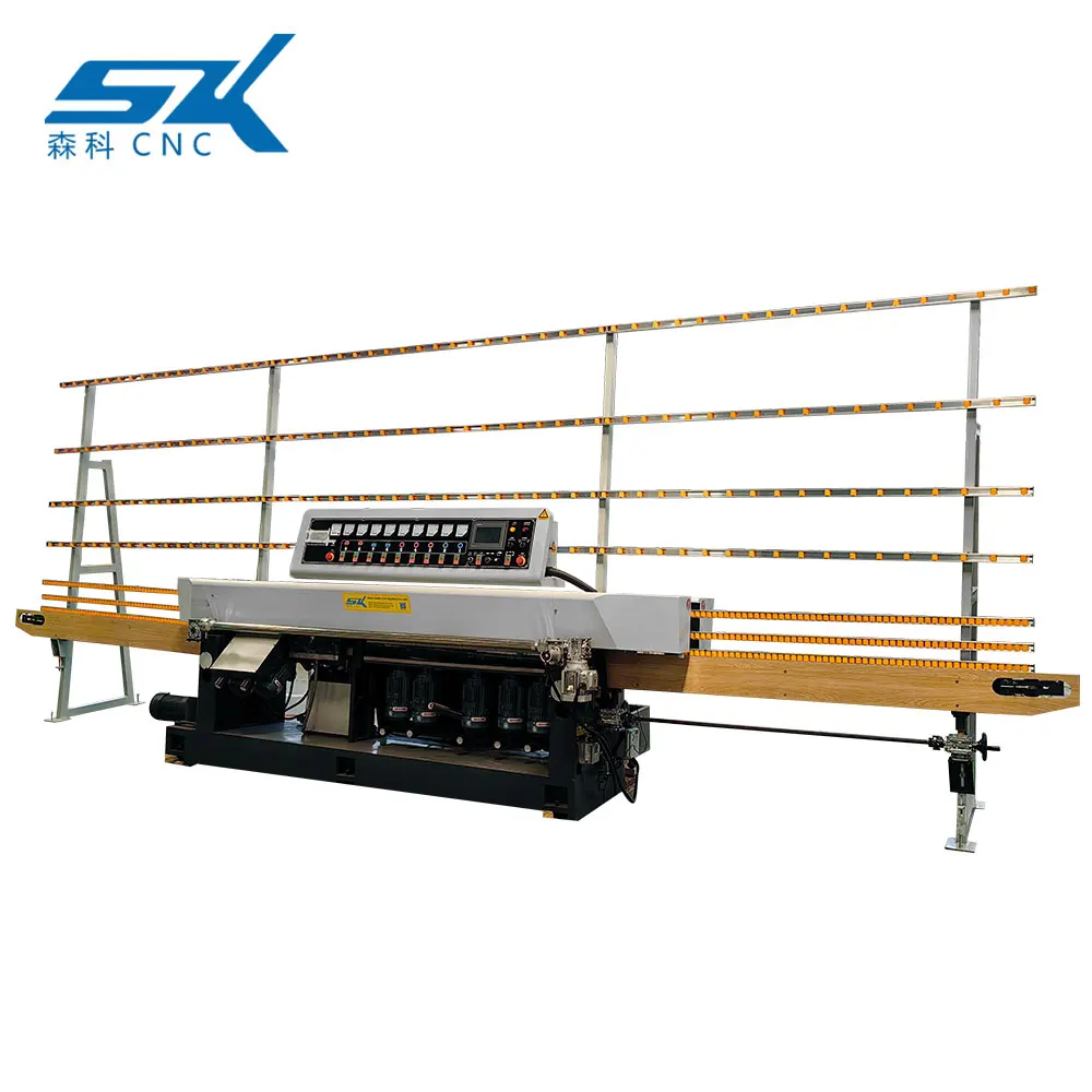 ce approved intelligent straight line building glass beveling edge grinding polishing machine