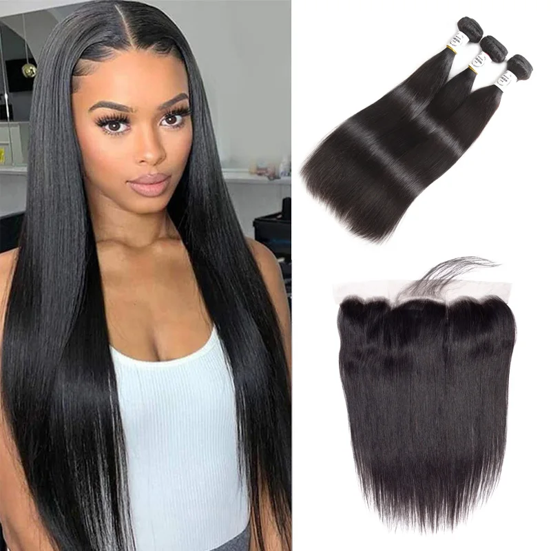 Free Sample 10a Raw Virgin Natural Human Hair Bundles , Bundle Hair Vendors , 100% Mink Brazilian Virgin Cuticle Aligned Hair