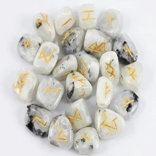 Sodalite Rune set Wholesale natural healing Crystal Gemstone Sodalite Rune Stone Sets for Reiki Healing