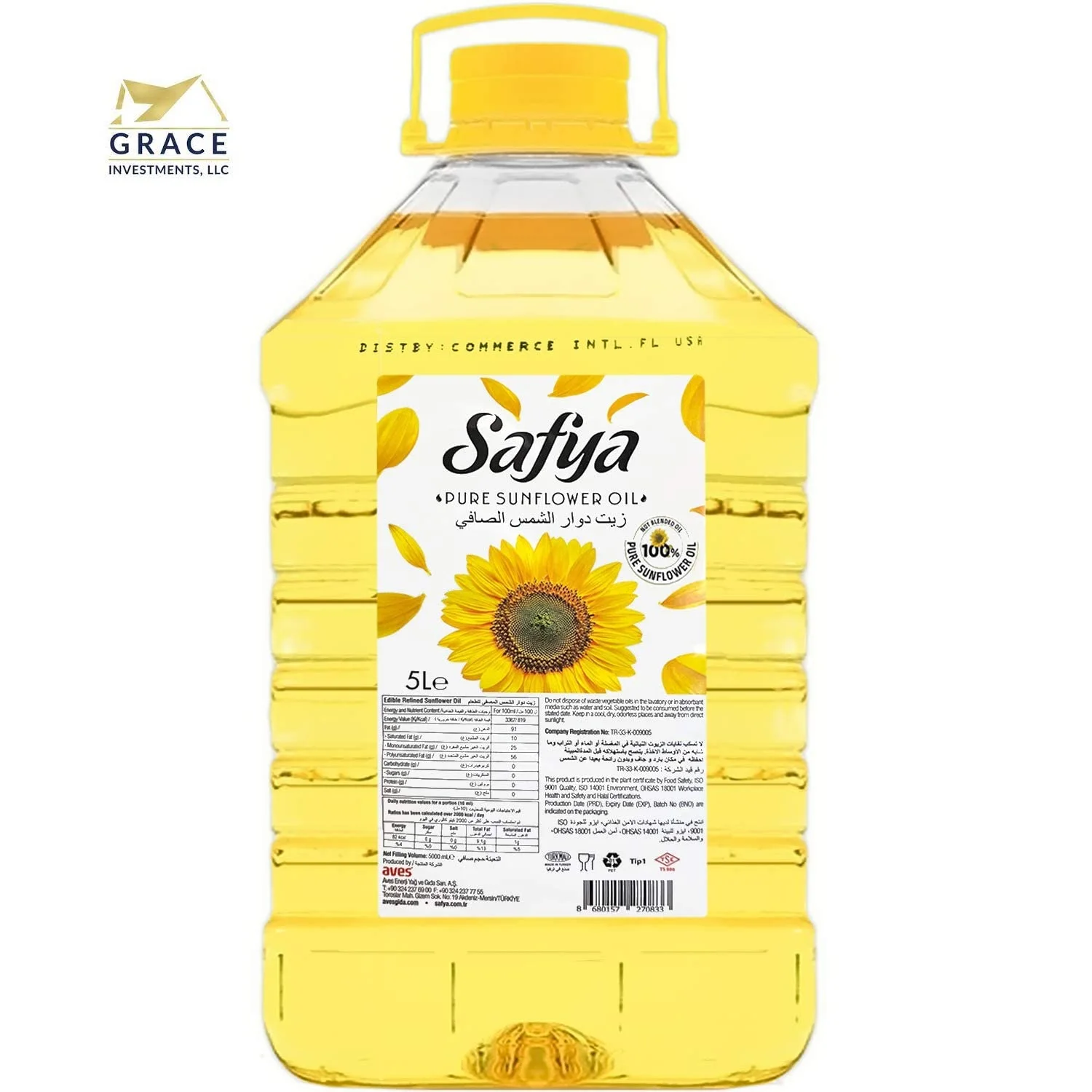 GRACE INV LLC  OFFERS BEST FACTORY REFINED CORN OIL/ VEGETABLE COOKING OIL/ SOYBEAN OIL APPROVED CERTIFIED