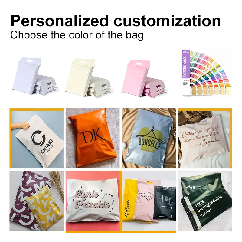 Custom Logo Biodegradable Compostable Postage Plastic Envelopes Shipping Courier Poly Mailer Mailing Bags for Parcel Delivery