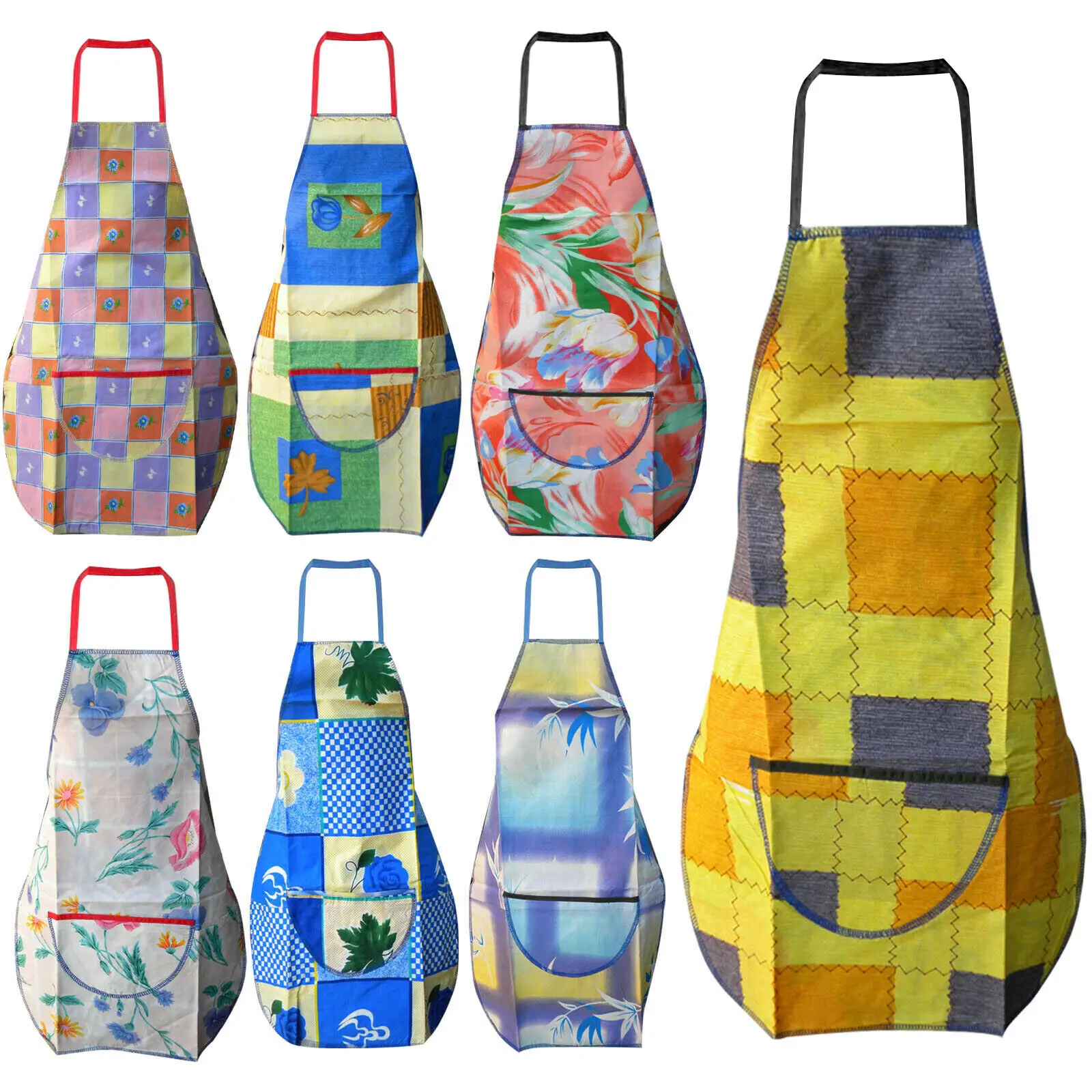 Hot Sale Chef PVC Bib Apron Kitchen Ladies Cooking Apron Waterproof Women Apron