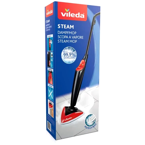3 0 пароочиститель Vileda 1550 Вт Электрический для всех полов черная Паровая Швабра пылесос