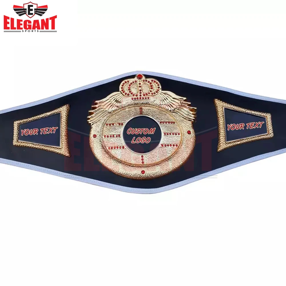 Custom Logo world boxing championship belts International Boxing Championship Belt Metal plates Leather kickboxing champion Belt