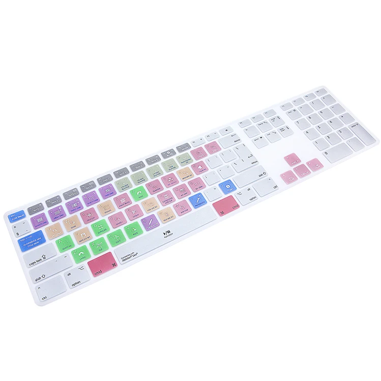 Shortcuts Silicone Keyboard Protector for iMac G6 Desktop PC Wired USB Numeric Keypad