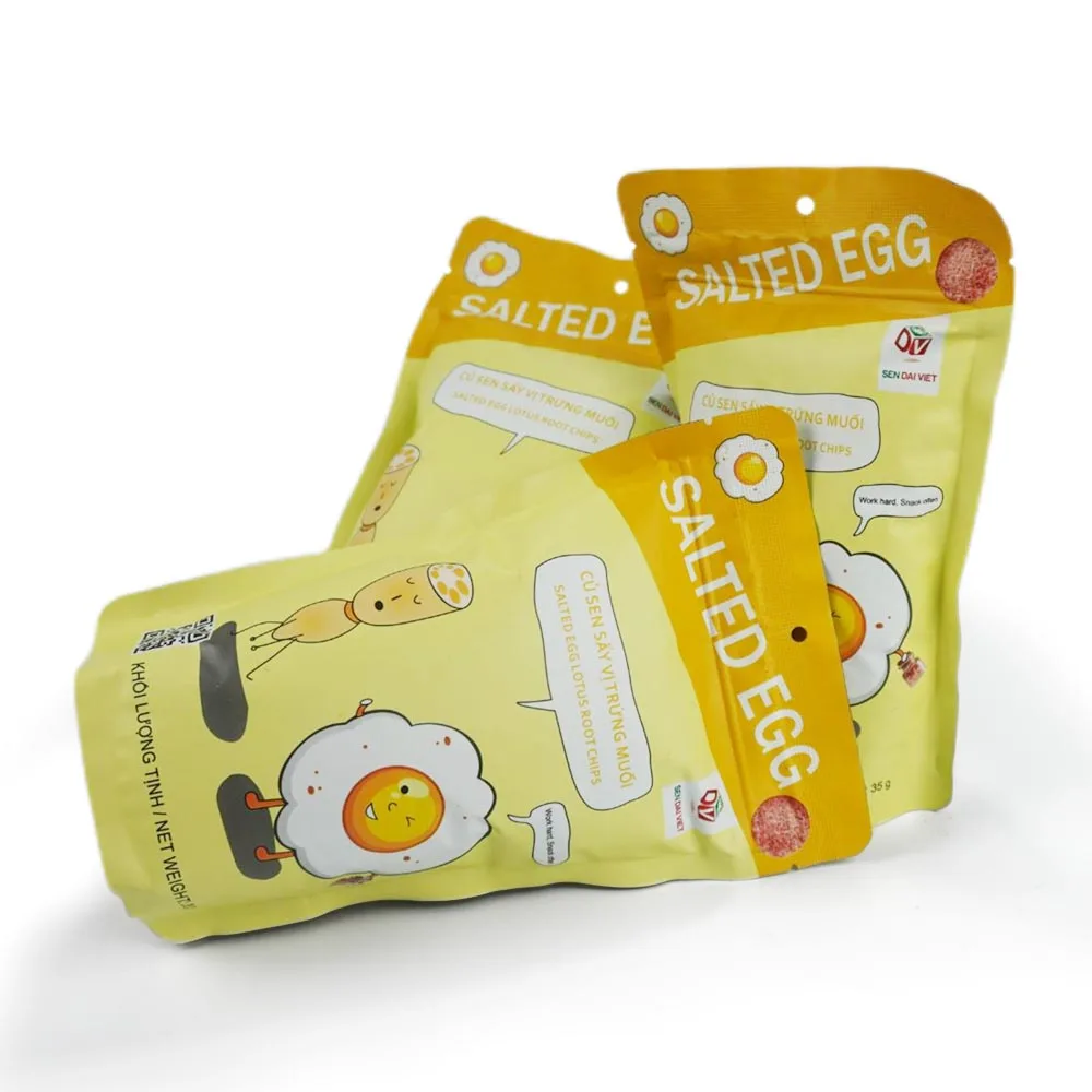 High Quality Fried Delicious Chips Salted Egg Flavors Taste Salty Vegetables Seasoning Lotus Root