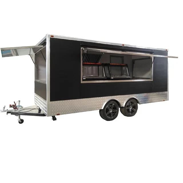 Wholesale Mobile food truck 7.5ft dining car food trailer for europe vendors hotdog food cart