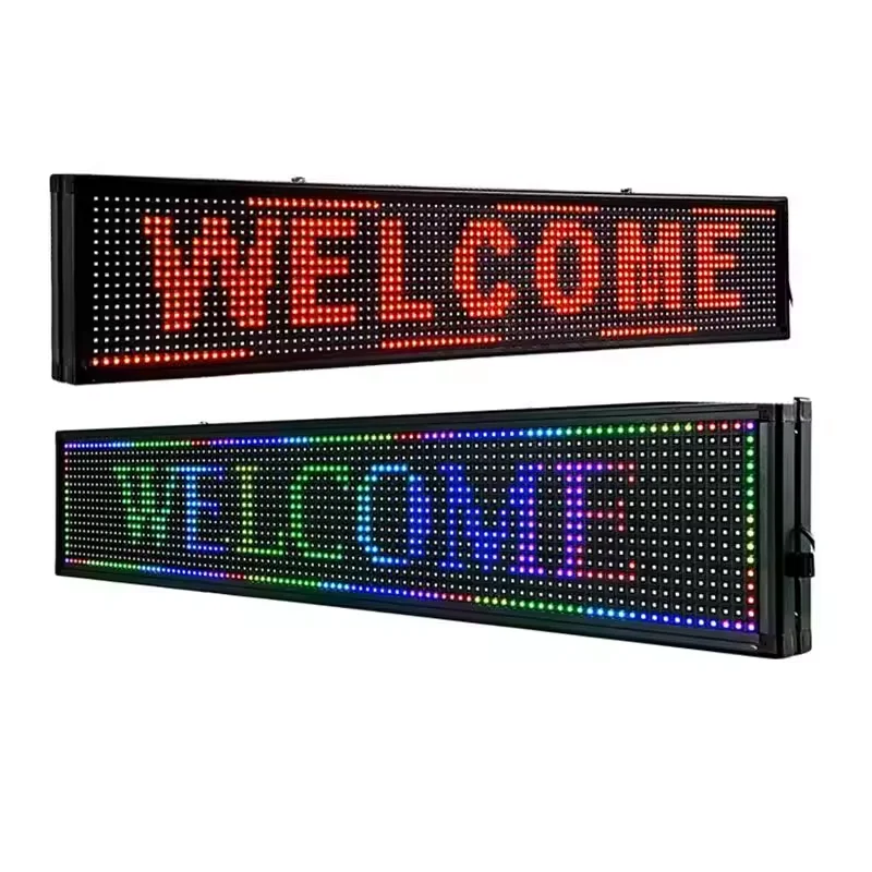 Bus Station Broadcaster Led Display Front Rear Side Internal Message Screen Wireless Control Route Destination Board Amber Sign