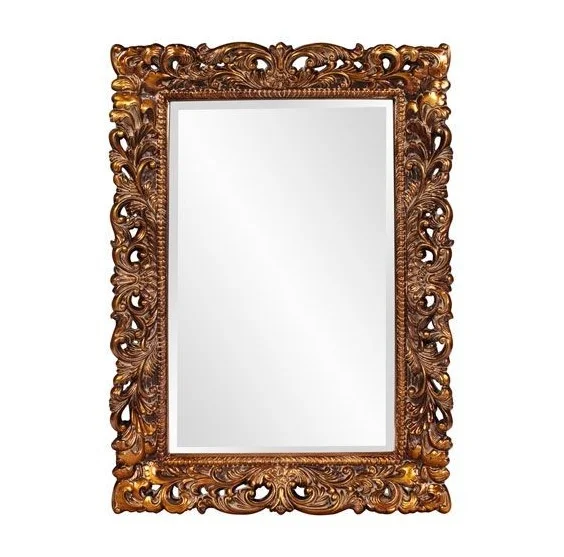 Top Quality Wall Hanging Solid Wooden Framed Mirror Round Bathroom Mirror for home and wall decor use