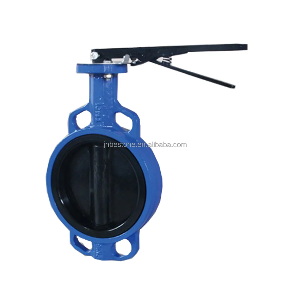 Wholesale hot sale PTFE seat 150LB One Shaft Taper Pin Cast Iron Wafer Butterfly Valve